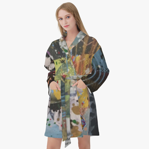 202. Party Live Women's Loose-fitting Bathrobe