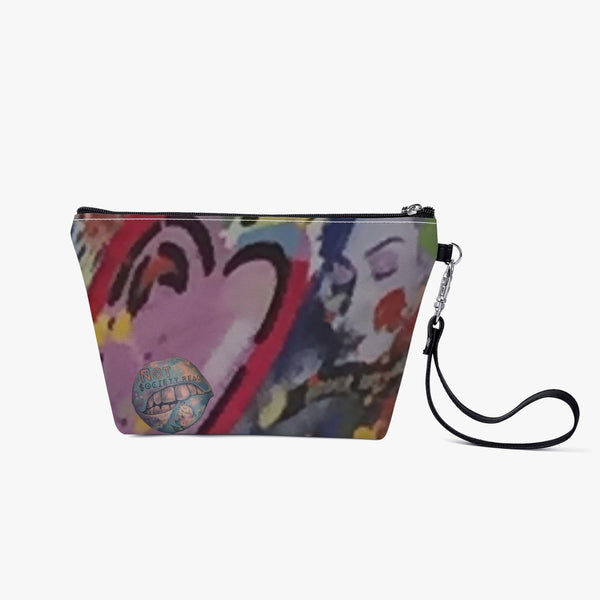 288. Movie Kiss Zipper Sling Cosmetic Bag