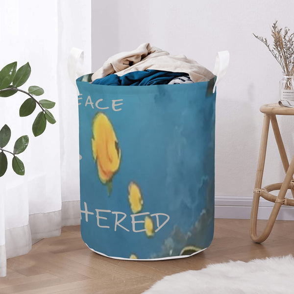 Peace Round Laundry Basket
