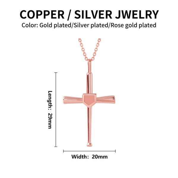 Engravable Silver Cross Pendant