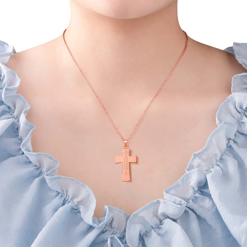 Engraved Scottish Cross Necklace