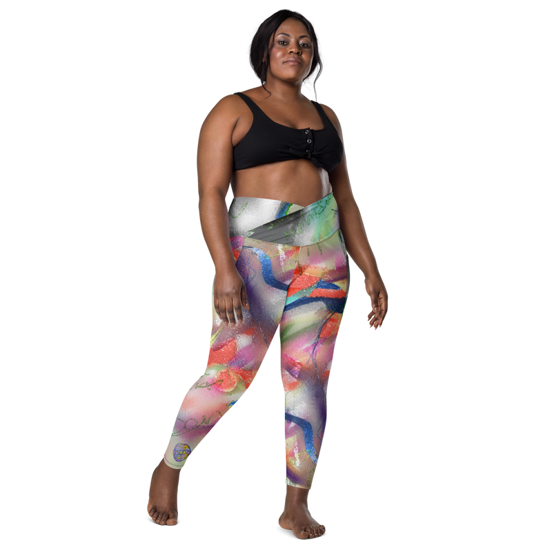 Color me bright Crossover leggings with pockets