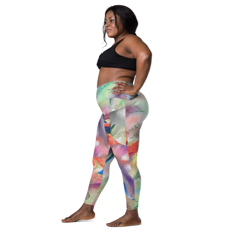 Color me bright Crossover leggings with pockets