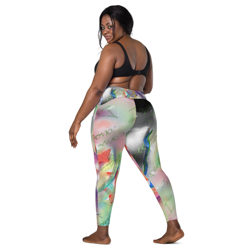 Color me bright Crossover leggings with pockets