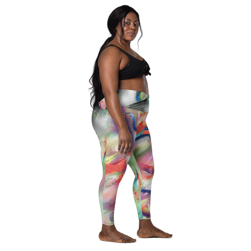 Color me bright Crossover leggings with pockets