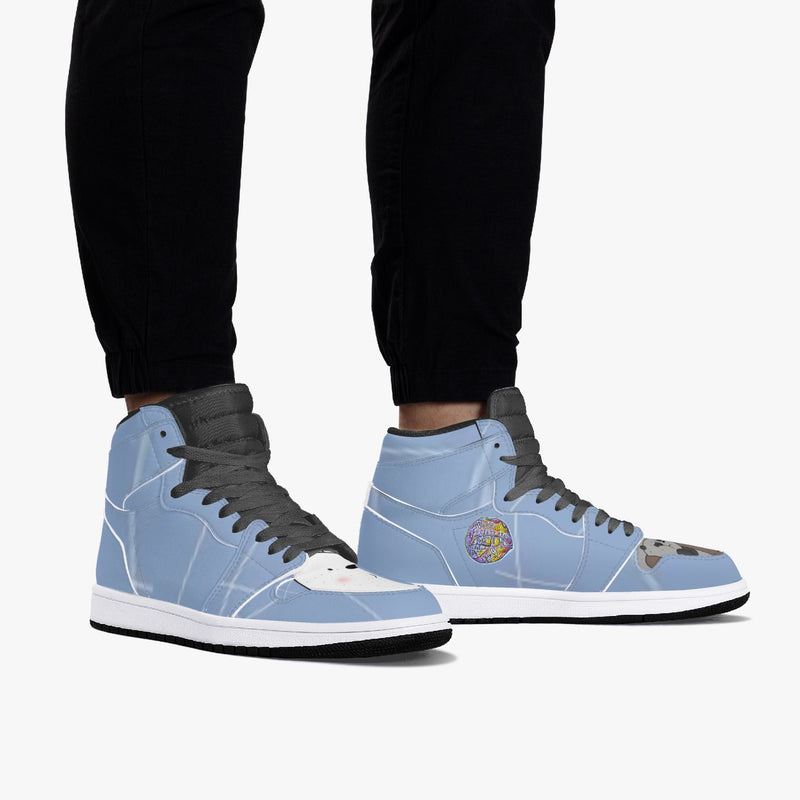 352. Ice Bear New Black High-Top Leather Sneakers